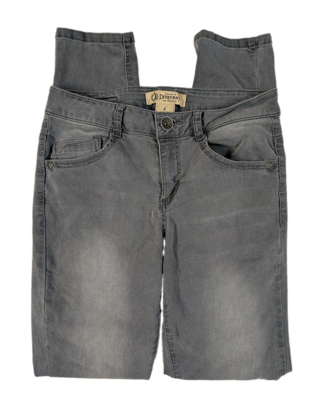 Democracy Freedom Jeggings Womens 6 Grey Wash Stretch Denim Skinny Jeans